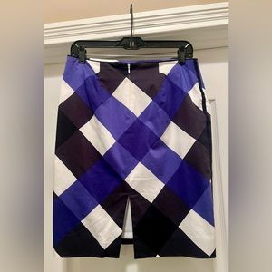 Beautiful bright blue, black and white dress skirt